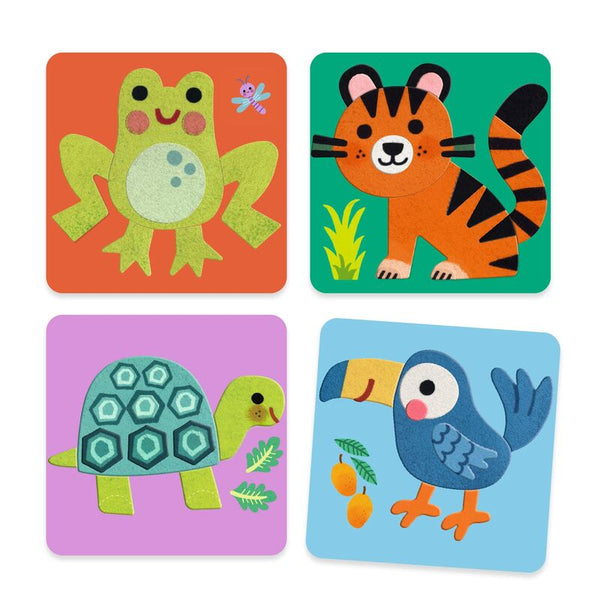 Felt Boards - Soft Animals Collage Activity - Djeco