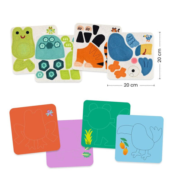 Felt Boards - Soft Animals Collage Activity - Djeco
