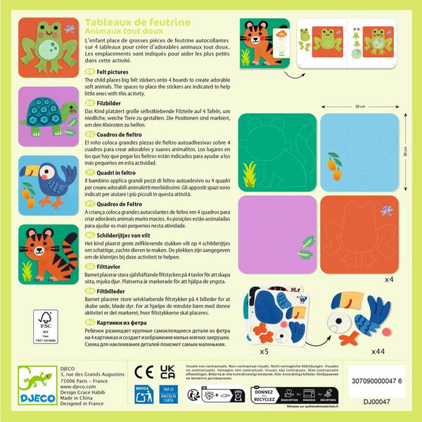 Felt Boards - Soft Animals Collage Activity - Djeco