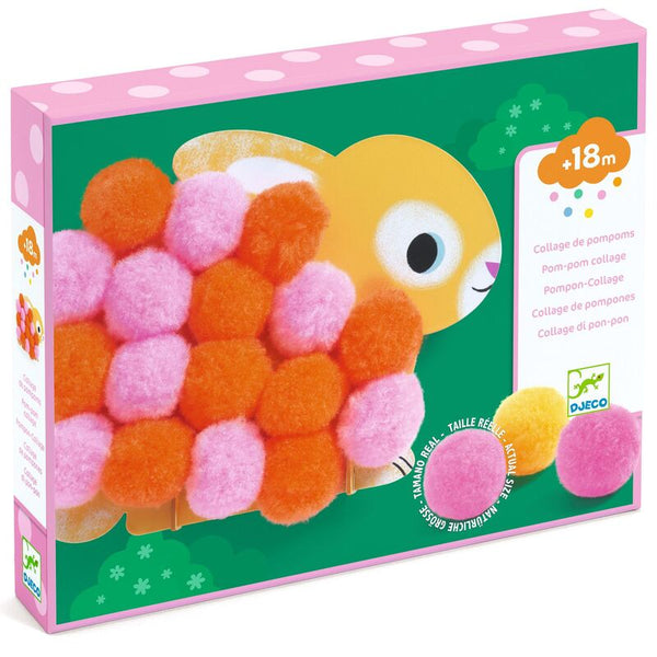 Pom-pom Collage - Animals and Pom-pom Circles - Djeco