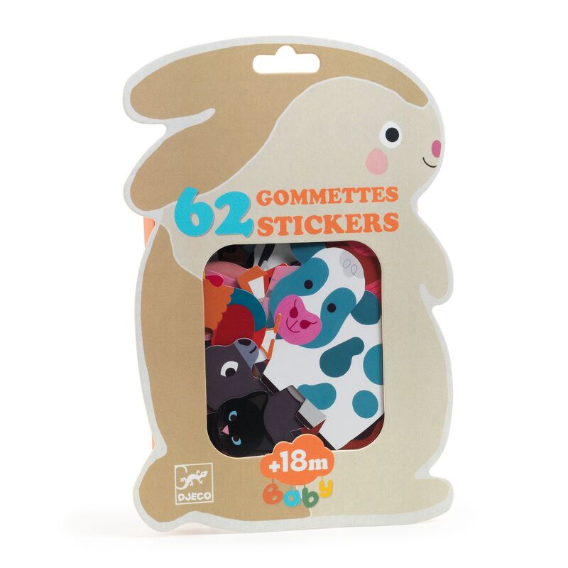 Farm Animals 62 Sticker Set - Djeco
