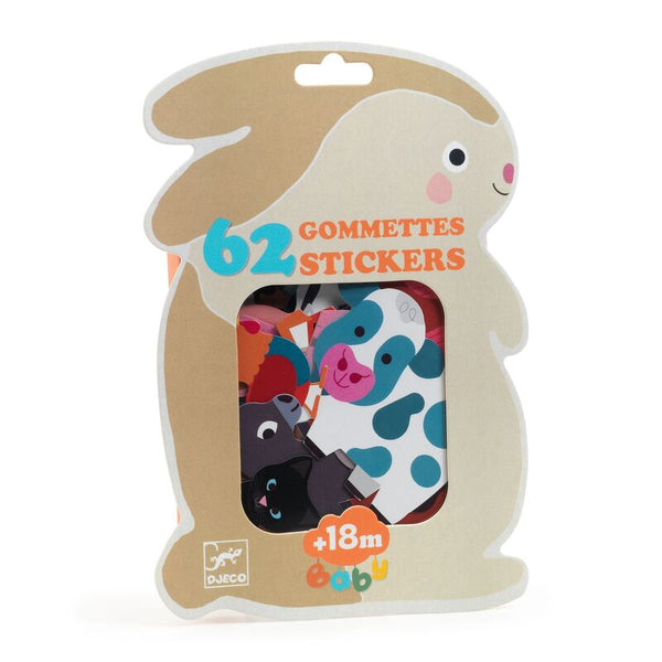 Farm Animals 62 Sticker Set - Djeco