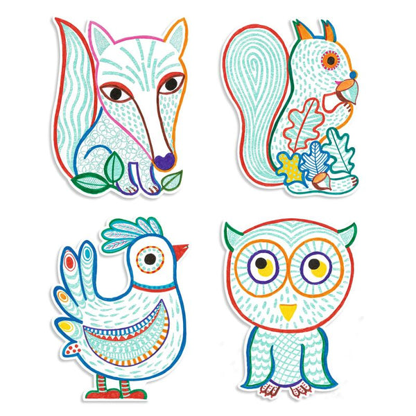 Forest Friends Colour Reveal Set - Djeco - DISCOUNTED