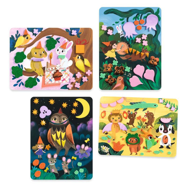 Foam Collage - Sparkling Parties Activity - Djeco