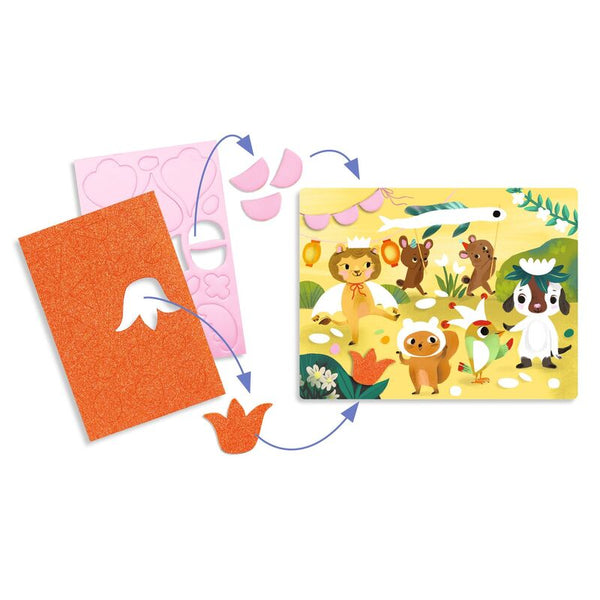 Foam Collage - Sparkling Parties Activity - Djeco