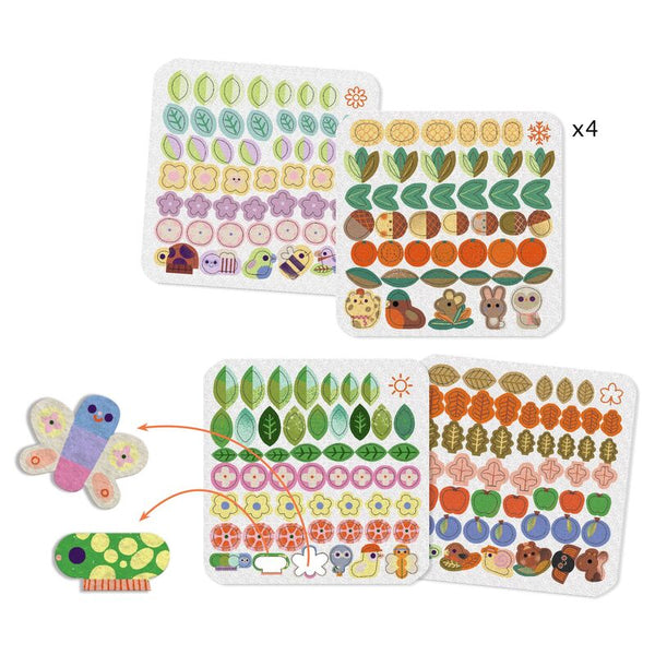 Through the Seasons with Felt Collage Stickers - Djeco