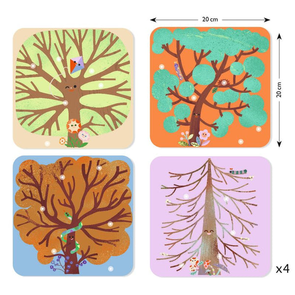 Through the Seasons with Felt Collage Stickers - Djeco