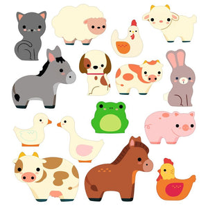 Repositionable Stickers - Farm Animals - Djeco