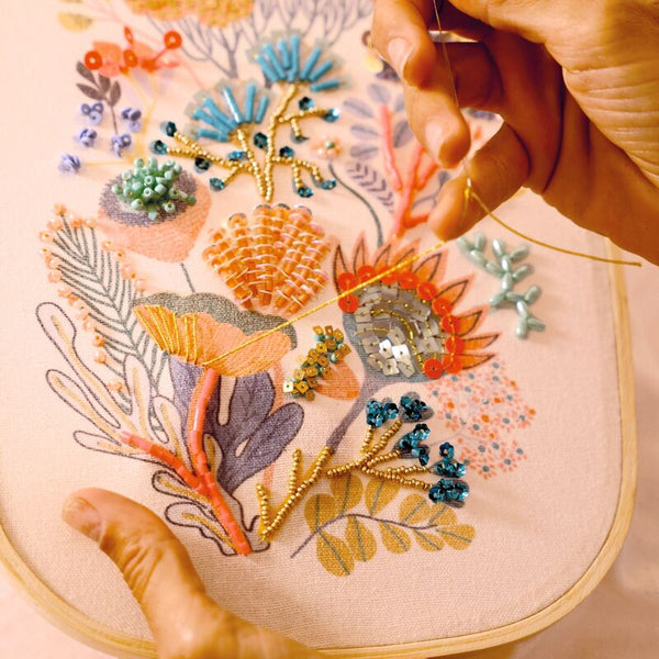Floral Beadwork Embroidery Kit - Djeco