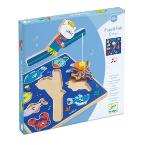 Puzz & Fish Colour Puzzle & Magnetic Fishing Game - Djeco
