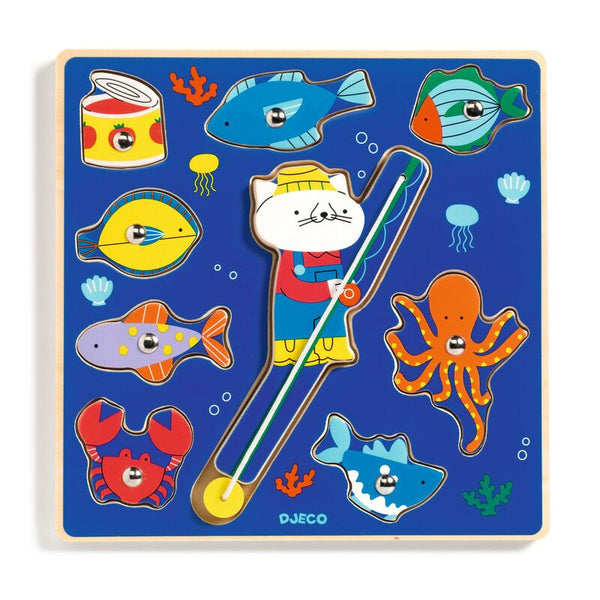 Puzz & Fish Colour Puzzle & Magnetic Fishing Game - Djeco