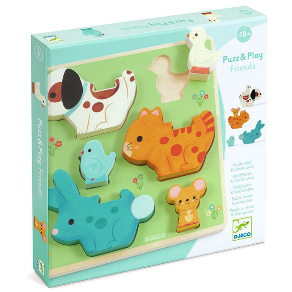 Puzz and Play Friends Wooden Puzzle - Djeco