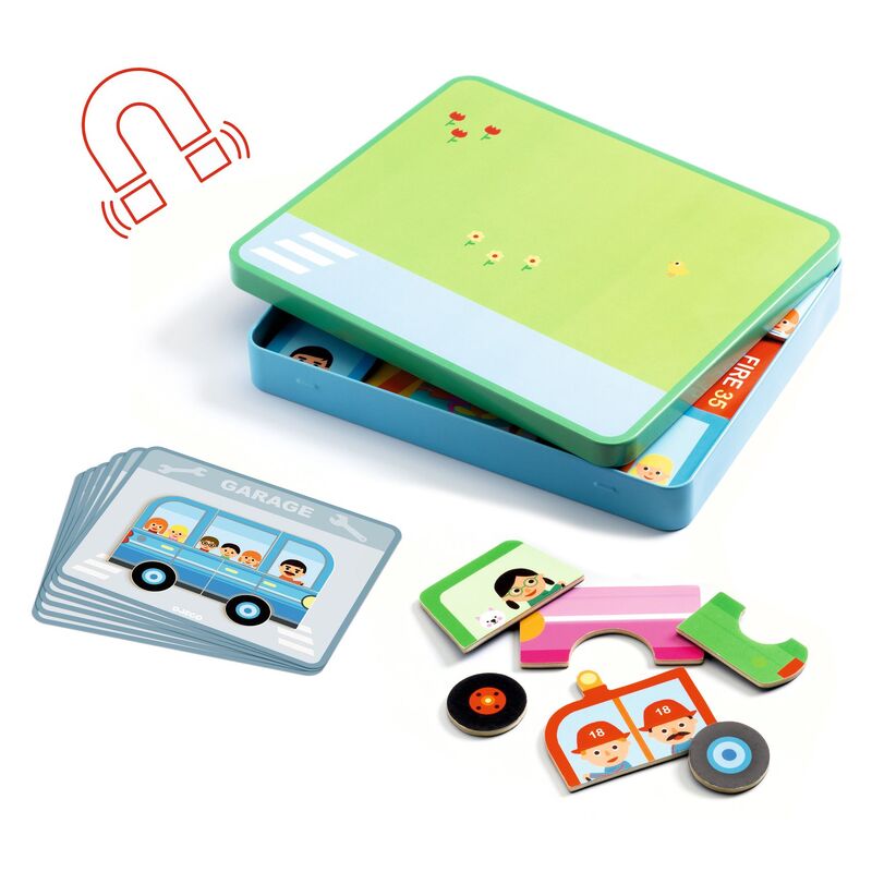 Inzebox Vehicles Magnetic Game - Djeco