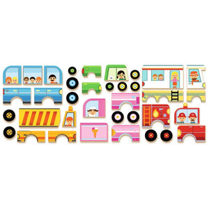 Inzebox Vehicles Magnetic Game - Djeco