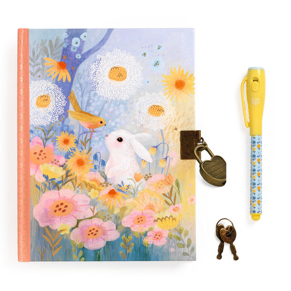 Kendra Little Secret Notebook with Magic Pen - Bunny - Djeco