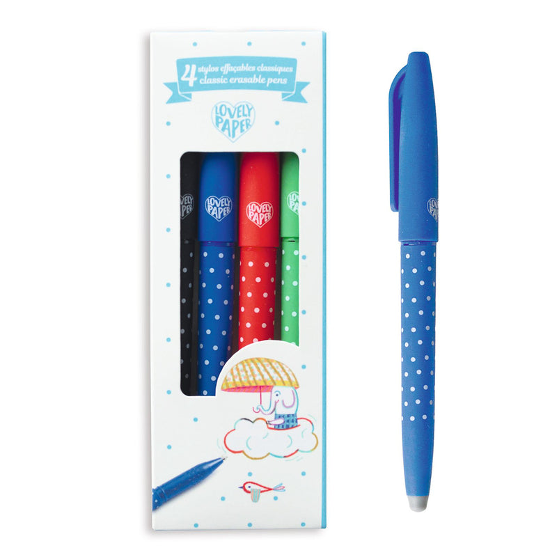 4 Classic erasable pens - Djeco