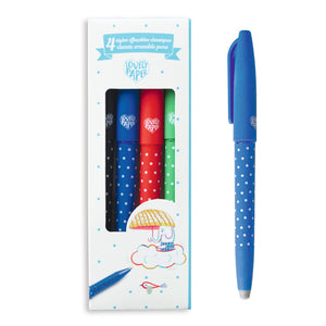 4 Classic erasable pens - Djeco