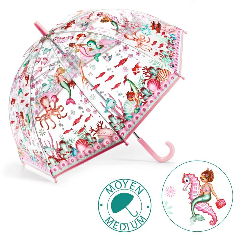 Mermaid PVC Child Umbrella - Djeco