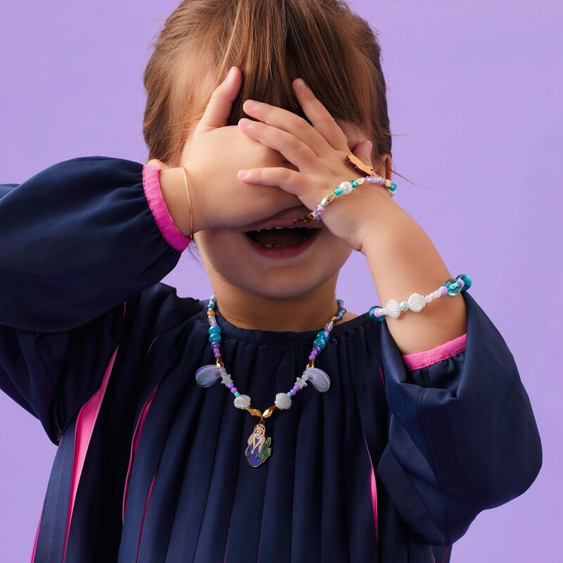 Alizee Beaded Charm Necklace - Plume - Djeco
