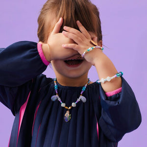 Alizee Beaded Charm Necklace - Plume - Djeco