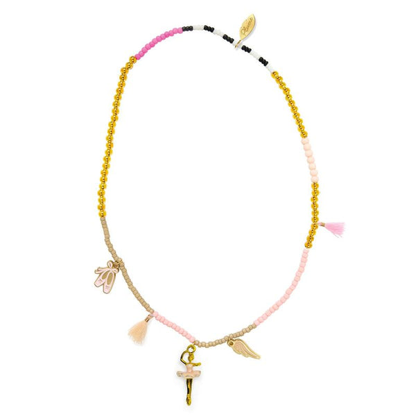 Isadora Beaded Charm Necklace - Plume - Djeco