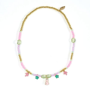 Camelia Beaded Charm Necklace - Plume - Djeco