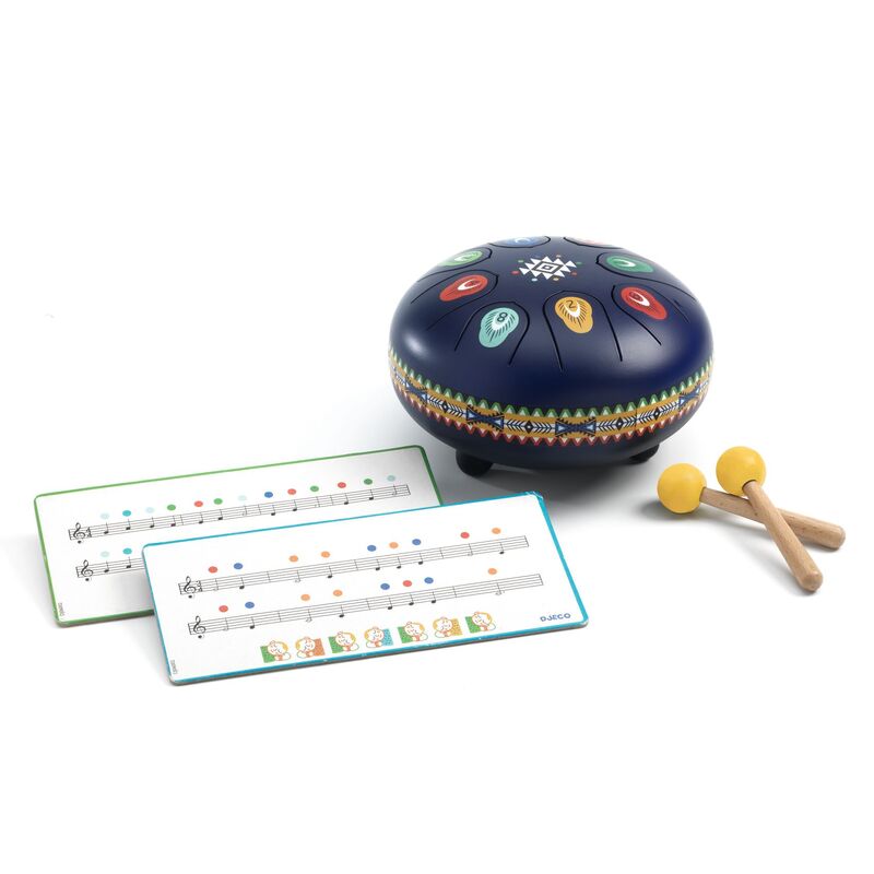 Animambo 16 cm Steel Tongue Dark Blue Drum - Djeco