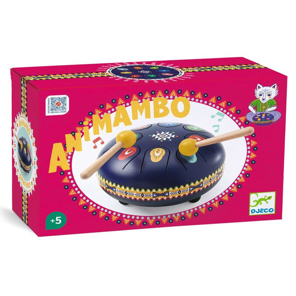 Animambo 16 cm Steel Tongue Dark Blue Drum - Djeco