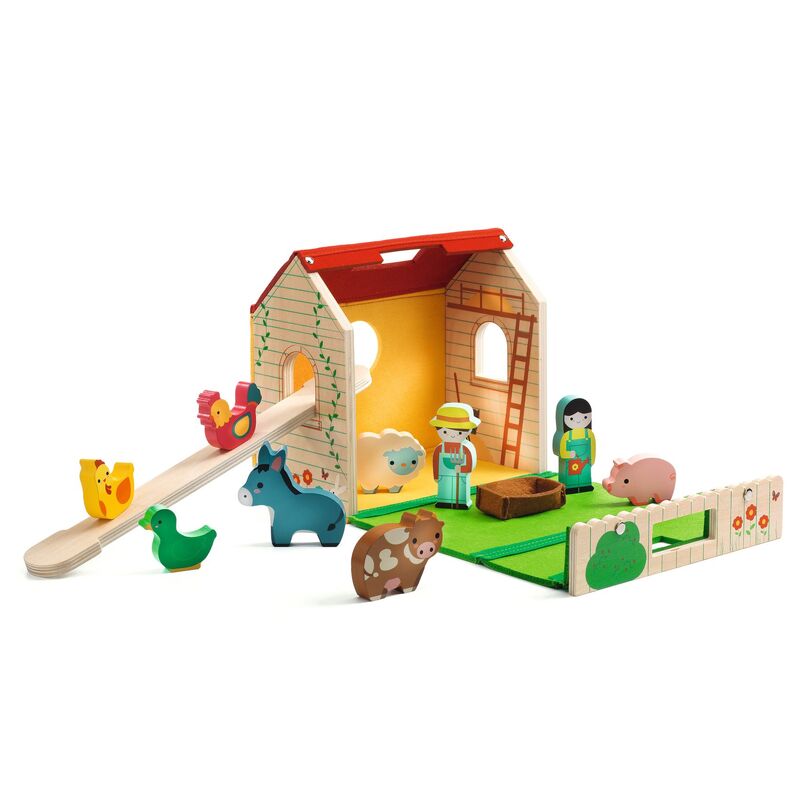 Softi-Farm Felt & Wood Play Set - Djeco