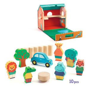 Softi House Portable Felt & Wood Play Set - Djeco