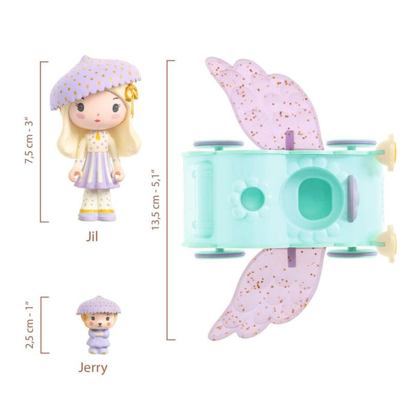 Jil & Jerry Tinyly Figurines & Tinycar - Tinyly