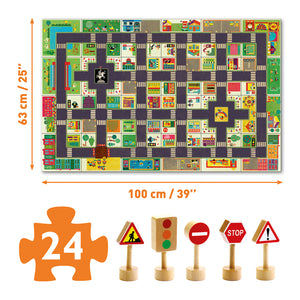 City Road 24pc Giant PopToPlay Puzzle - Djeco
