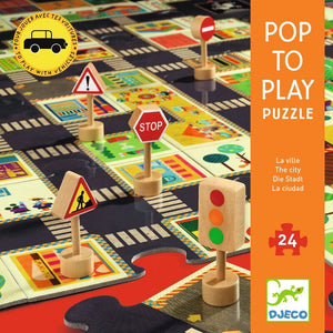 City Road 24pc Giant PopToPlay Puzzle - Djeco