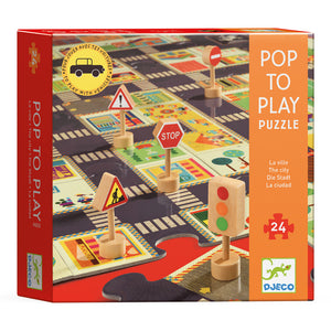 City Road 24pc Giant PopToPlay Puzzle - Djeco