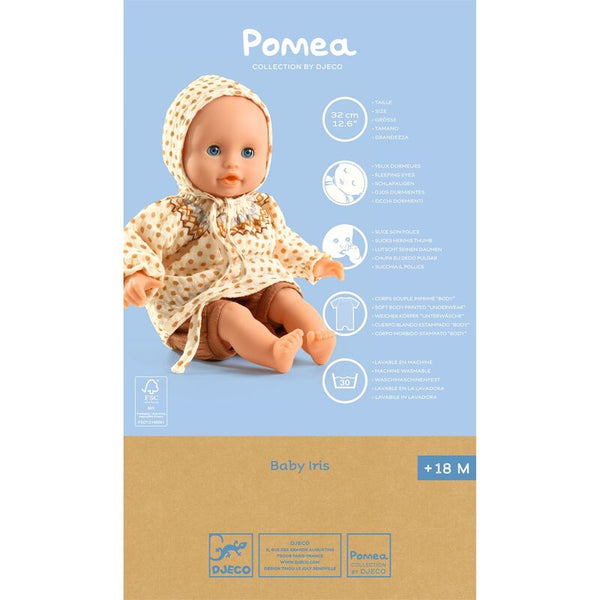 Baby Iris Soft Baby Pomea Doll - Djeco
