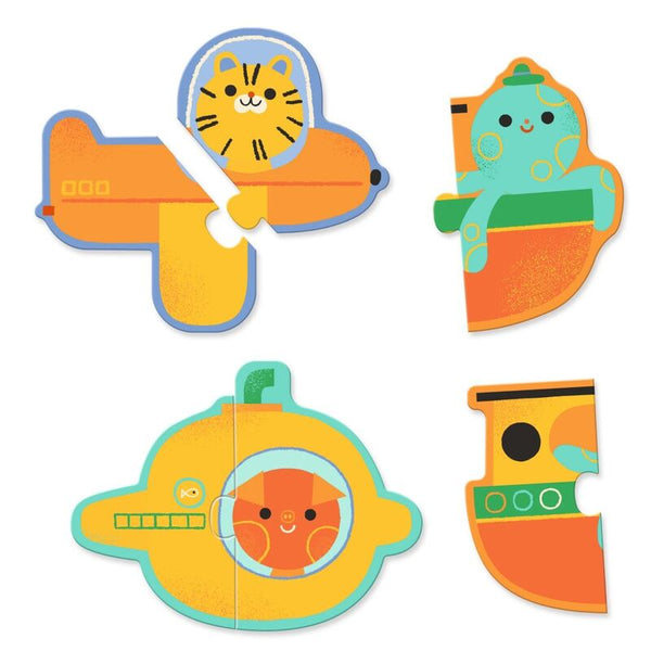 Duo Vehicles 20pc Puzzle - Djeco