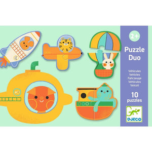 Duo Vehicles 20pc Puzzle - Djeco