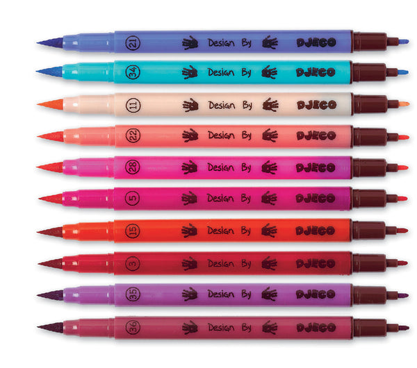 10 Felt Brushes Sweet - Djeco