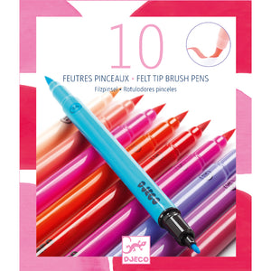 10 Felt Brushes Sweet - Djeco