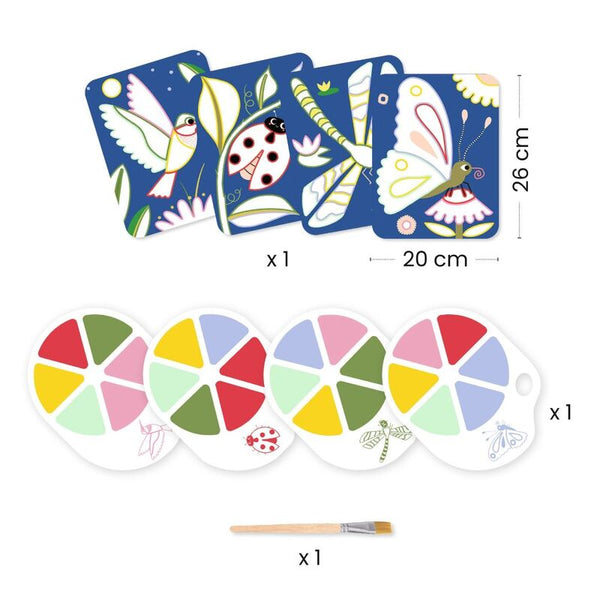 Creepy Crawlies Bug Painting Set with Palette - Djeco