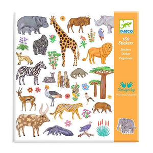 African Safari Stickers - 160 - Djeco