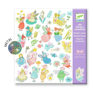 Sparkly Fairies Metallic Sticker Set - Djeco