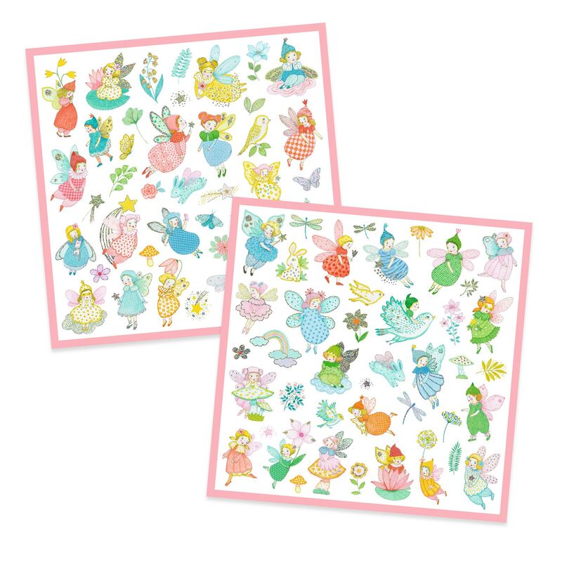 Sparkly Fairies Metallic Sticker Set - Djeco