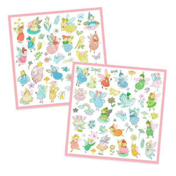 Sparkly Fairies Metallic Sticker Set - Djeco