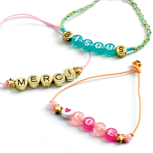 Alphabet Beads- Gold + Colourful - Djeco