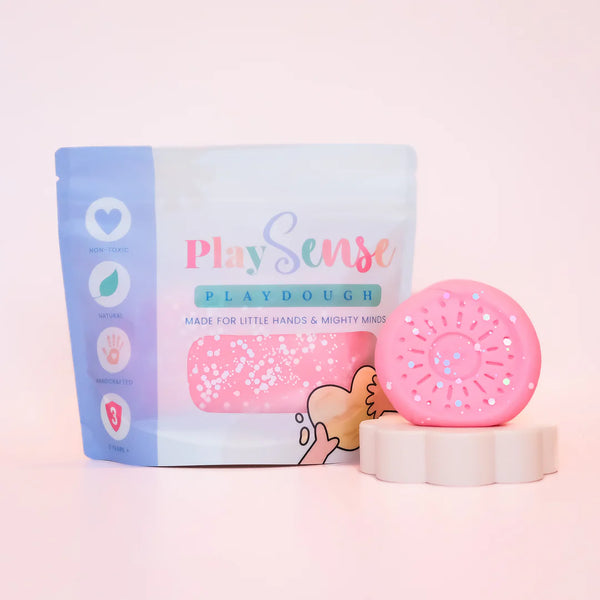 Glitter Dough | Pastel Pink | Cotton Candy Scented - Play Sense