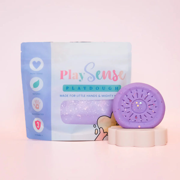 Playdough - Glitter Dough | Pastel Purple | Bubblegum Scented - Play Sense