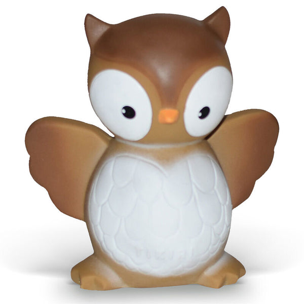Owl Rubber Teether Rattle & Bath Toy - Tikiri
