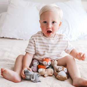 Owl Rubber Teether Rattle & Bath Toy - Tikiri