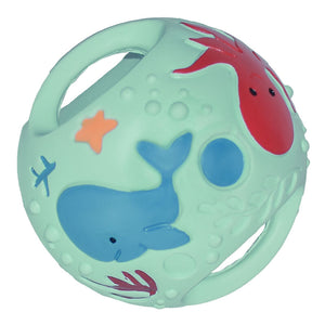 Ocean Blue Grabbing Ball Natural Rubber Toy - Tikiri